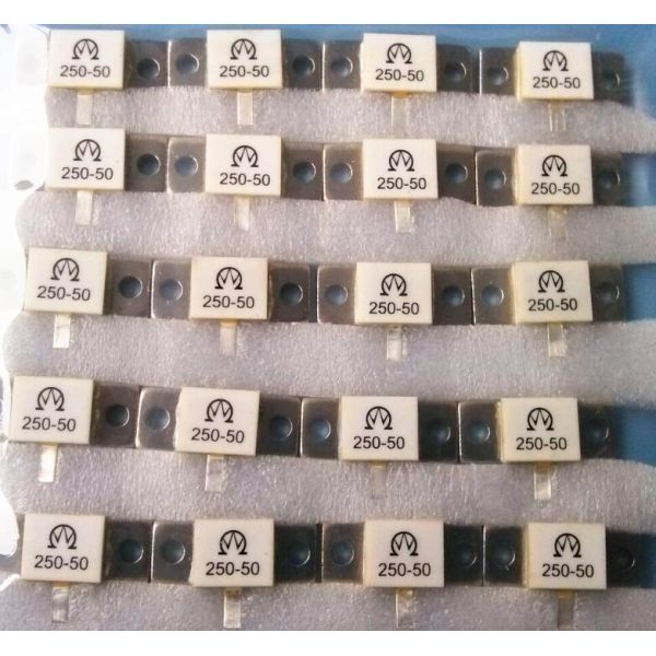 250 Watt 100 Ohms RF Termination Resistor with Copper Nickel Plated Heat Sink for 0~1.5GHZ Frequency and -55~+125℃ Temperature Range