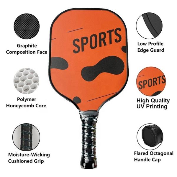 PU Pickle Ball Paddle PP Honeycomb Fiberglass Pickleball Paddle