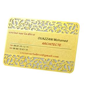 Quality Vip 	Rose Gold  Metal Business Cards Custom Engraved Golden Plated Advertisementing wholesale