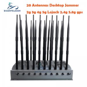 Quality 155w Mobile Phone Signal Jammer UMTS VHF UHF 20 Antennas Wireless wholesale