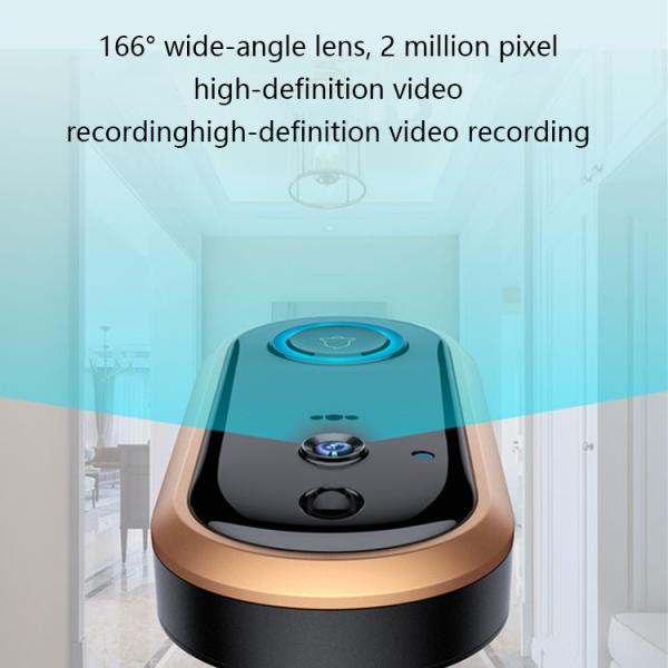 2K Battery Powered Smart Home Wireless Doorbell Chime wireless front door security camera