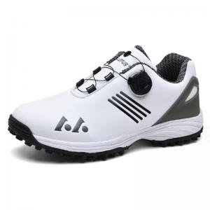 China White Black Trainers Mens Golf Shoes Synthetic Leather Upper Cotton Fabric Lining on sale