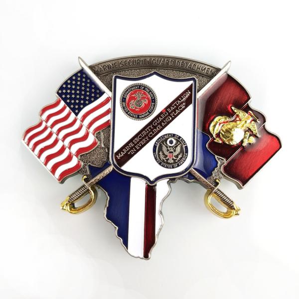 Cheap Custom Sliver And Shiny Gold Bicolor Challenge Coin For Promotion for sale