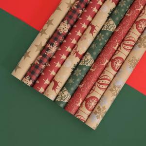 Quality Christmas Wrap Paper 50*70cm 80g Kraft Paper Gift Paper Wrapping wholesale