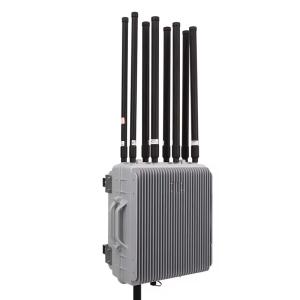 Quality 2.400-2.4835 5.725-5.850 GHz Long Range Drone Jammer With Directional Omnidirectional Launch Smart Control App wholesale