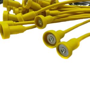 China Yellow Cable Wire Harness Magnetic Safe Cable PVC Jacket With Overmolded Ends on sale
