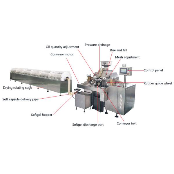 Vitamin Softgel Encapsulation Machine 7rpm For Gelatin