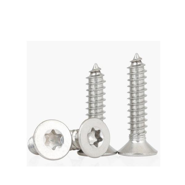 3.5-6.3mm Diameter Torx Flat Head Self Tapping Screws with ISO9001 2015 Certification