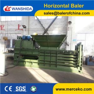 Quality China horizontal Plastic PET Bottles Baler factory throughout 6-8tons/h bale weight 1.2 ton for waste paper wholesale