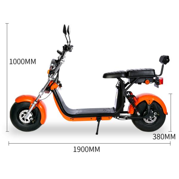 Fat Tire Harley Citycoco Electric Scooter 2000w 2 Wheel Long Range