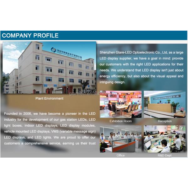 Customized Digital Fuel Sign Number Led Display Board with Red Yellow Green Blue White