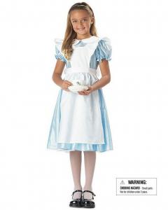 Quality Alice in Wonderland Girls Child Costume wholesale includes Blue dress and apron in White wholesale