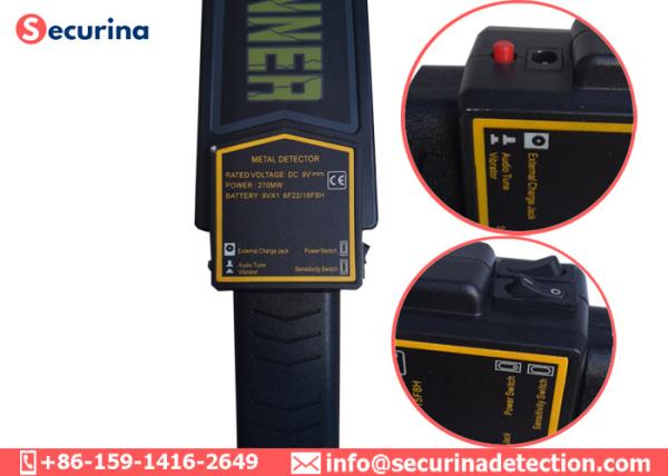 Cheap 270mW Security Handheld Metal Detectors , Hand Held Security Detector Model MD3003B1 for sale