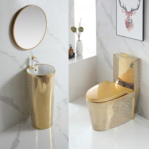 Quality T&F OEM Bathroom Toilet Bowl Gold Ceramic One Piece Western Toilet wholesale