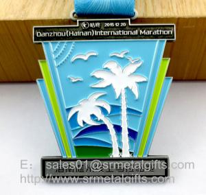 Quality Metal Challenge Awards Medal with ribbon, custom enamel color filled challenge medals wholesale