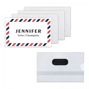 Quality Magnetic Transparent Plastic Security ID Card Holders For Office ODM wholesale