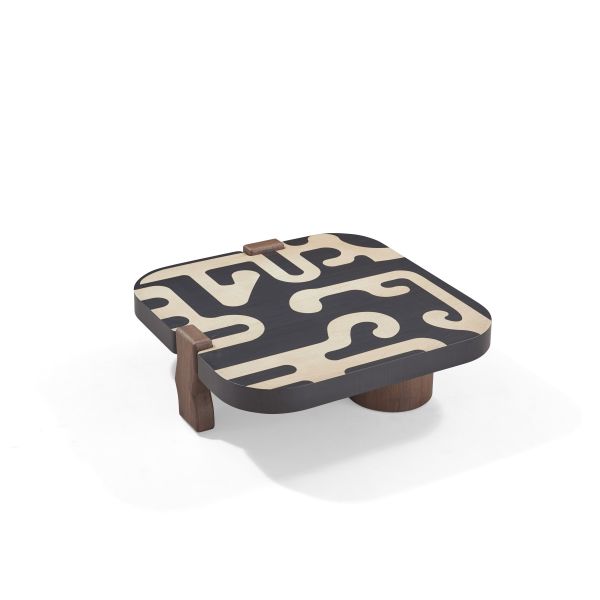 Factory Supply Living Room Coffee Table Modern Wood Italian Minimalist Veneer Hotel Coffee Table Square Coffee Table