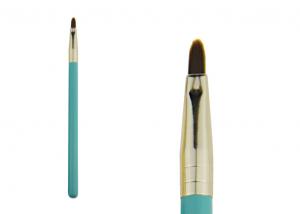 Quality Private Label Synthetic Hair Makeup Lip Brush Flat Liner Brush Green Color wholesale