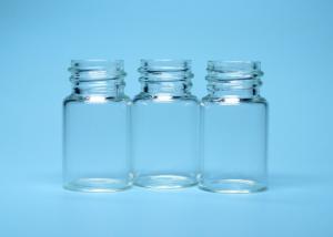 China 7ml Clear Threaded Top Borosilicate Glass Mini Bottle Vial Container on sale