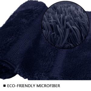 Quality Navy Blue 2250GSM Cushioned Bath Mat Rubber Backed Bathroom Carpet wholesale