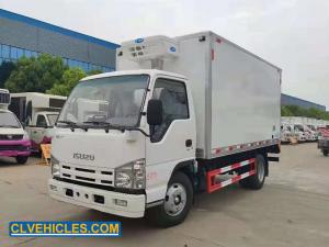 Quality ISUZU ELF 98hp 4 ton Refrigerated Delivery Truck Foam Insulation wholesale