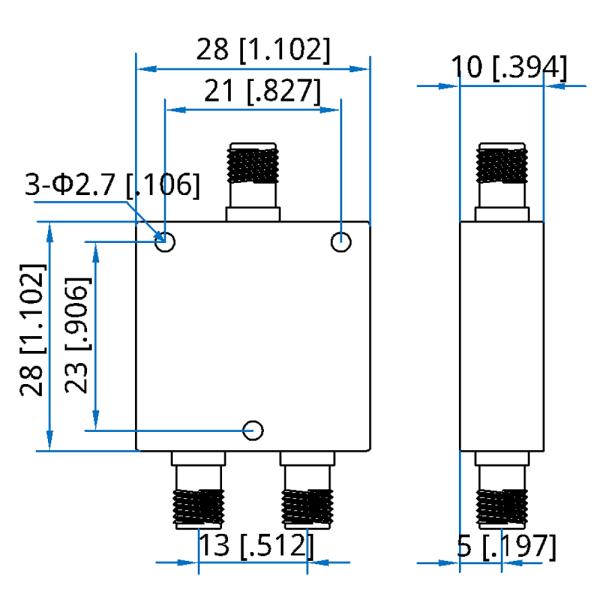 3G 2 Way 50Ohm Resistive Wilkinson Power Divider