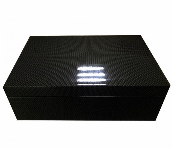 Cheap Carbon Fiber Wooden Gift Box, High Gloss Lacquered Finish, Cream Velvet Lining, OEM/ODM Accepted for sale
