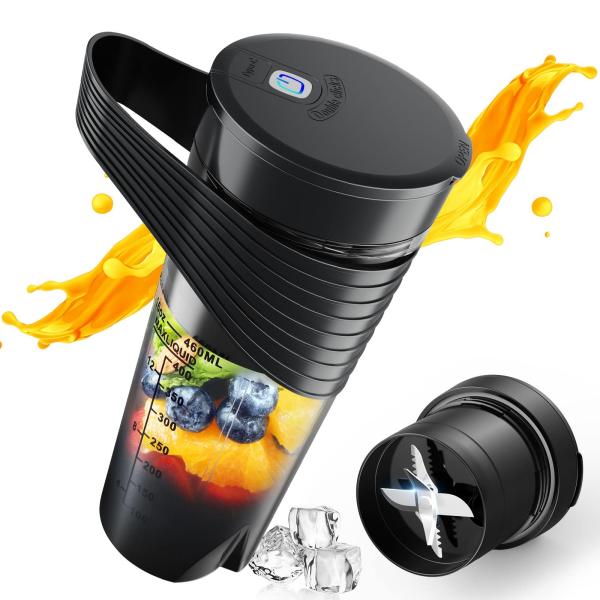 Cheap Portable Blender,16 Oz Rechargeable Type-C Personal Mini with Ultra Sharp Four Blades,Multifunctional BPA Free Bottle for sale