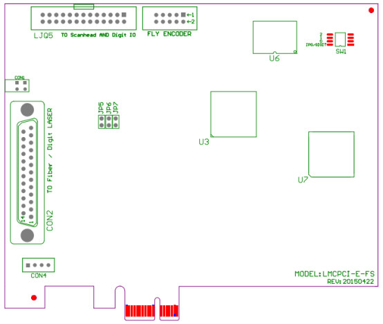 PCIE interface fiber accurate Laser Marking Controller , easy control
