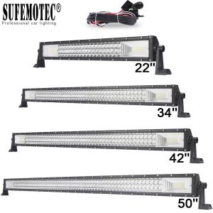 Buy cheap 22" 34" 42" 50" Inch 3 Row Led Bar Straight Curved Led Work Light Bar For ATV from wholesalers