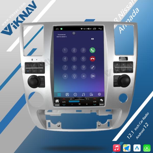 Viknav Android Auto Touch Screen Car Radio 12.1 inch For Nissan Armada 2009-2010 GPS Navigation Head Unit Video Player