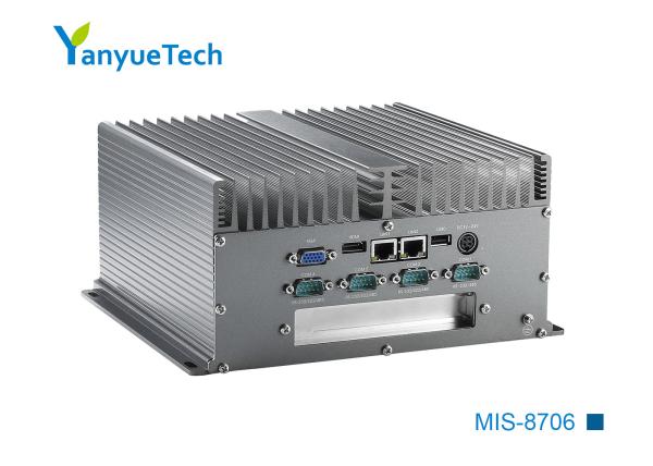 Cheap MIS-8706 All Aluminium Fanless Embedded Box IPC Board Mounted I7 3520M CPU Dual Network 6 Series 6 USB 1 PCI Extension for sale