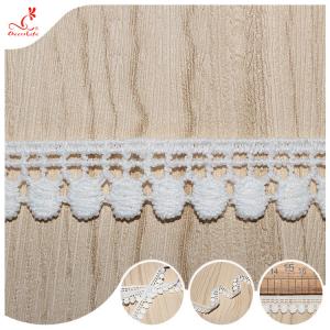 Quality Sustainable Crochet White Polyester Lace Trimmings Ribbon 1.3cm For Girl