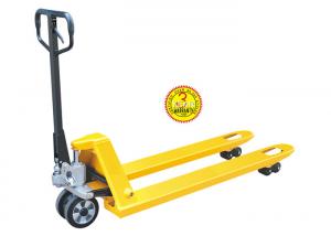 China Complete Pump Design Hand Pallet Truck PU Wheel With Capacity 3000kgs on sale