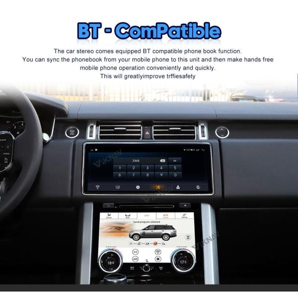 Viknav Car Radio For Range Rover Vogue L405 (2013-2020) 12.3 inch With AC Touching Screen Multimedia Player Navigation
