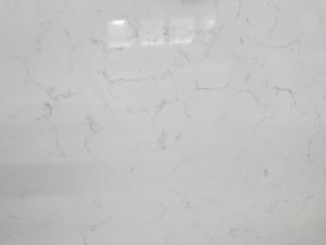 Quality Marble Like Vein Engineering Bianco Carrara Countertop , Hard White Quartz Worktop wholesale