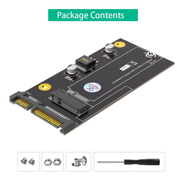 20+6 Pin SSD to SATA 2.5" Adapter Card Converter For Lenovo Thinkpad X1 Carbon SSD dimension is 70 x 21mm,
