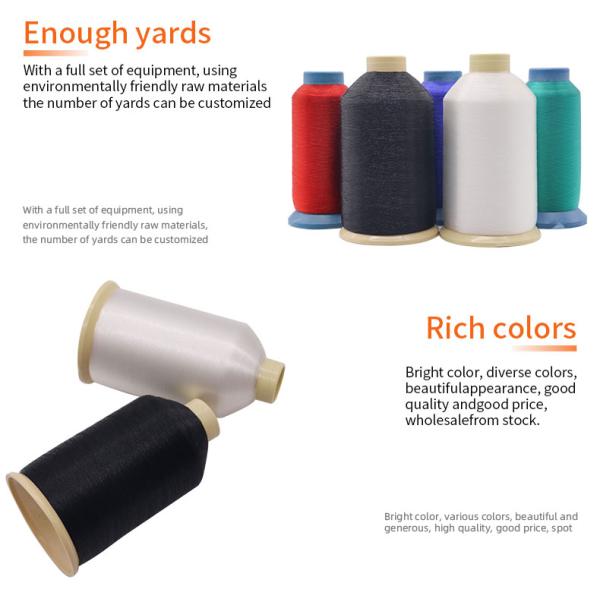 Colorful Polyester 0.12mm Elasticated Fish Thread Sewing Thread For Fishing Line 3ply