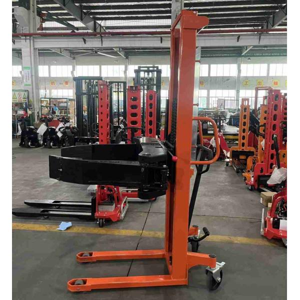 661lb 5.24ft Manual Roll Stacker Manual Forklift Truck With Clamp For Paper Rolls Handling