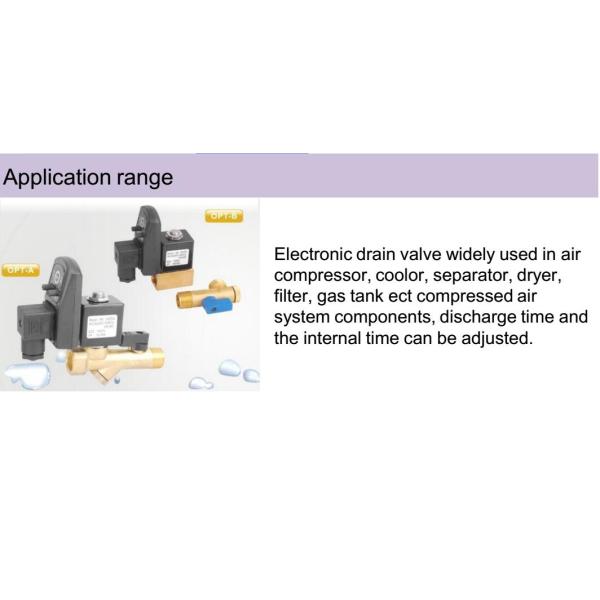 Automatic 1/2" Drain Solenoid Valve With Timer Material Flame Retardant ABS Plastic