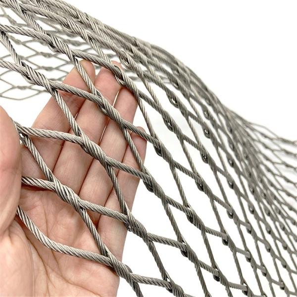 7 × 19 Construction Safety Stainless Steel Rope Net Size Customized