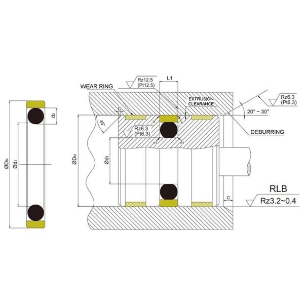 SPGO Seal For Hydraulic Cylinders With NBR/FKM O-Ring For Heavy Duty Machinery