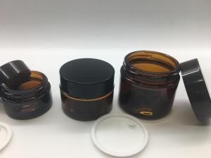 Quality Brown Amber Glass Jar 5g - 50g Brown Jar For Face Cream Eyes Cream wholesale