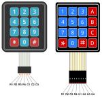 Custom 4x3 Array 12 Keys Matrix Membrane Switches Keypads With Embossed Metal