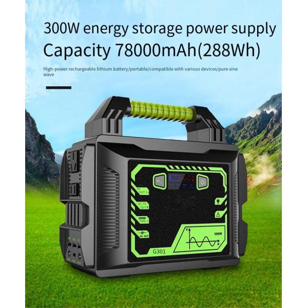 Portable solar mini power station energy storage power supply with USB/DC/TYPE-C/QC3.0 interfaces