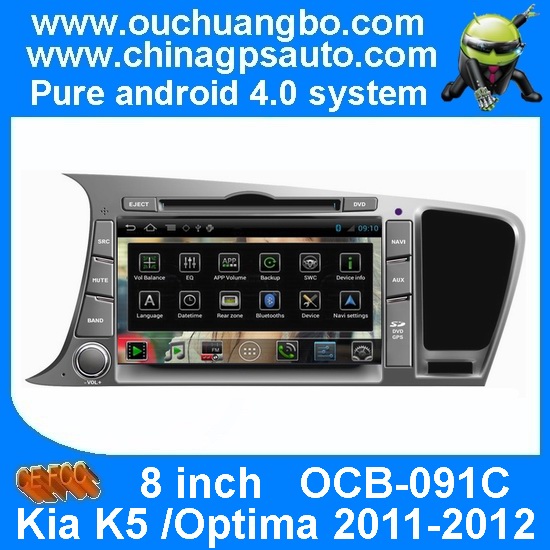 Ouchuangbo Pure Android 4.0 Car Radio GPS Navi for Kia K5 /Optima 2011-2012 3G Wifi DVD BT EQ S150 System OCB-091C
