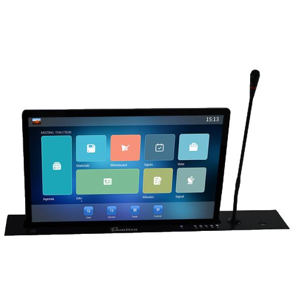 Cheap Manual Remote And Software Control JN-15.6/17.3/18.5/21.5inch Paperless Conference System With Camera Tracking And 30 Set Capacity for sale