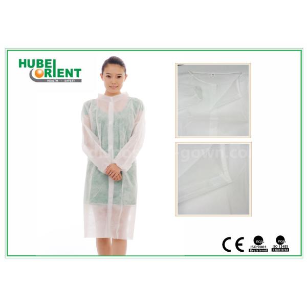 PP/SMS/MP/Tyvek Disposable Lab Coat Medical Non Woven Labcoats With Velcro For Nurse Hospital