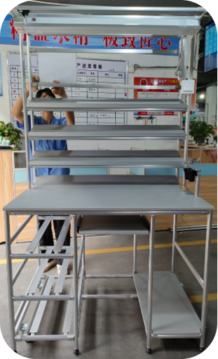 Lean pipe workbench/Assembly line