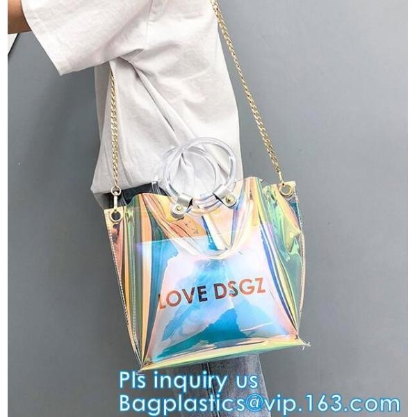 Purses PVC Vinyl Plastic Purse Bag Handbag Ladies, Summer pvc tote bag lady transparent PVC handbags, Shoulder Handbag H